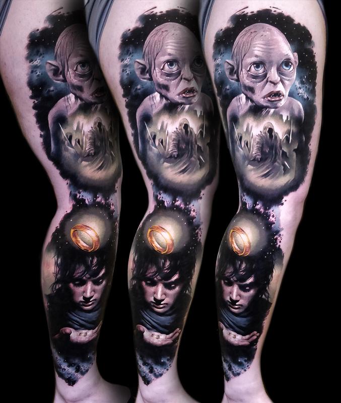 Lord of the Rings Tattoo Sleeve by Saga Anderson TattooNOW